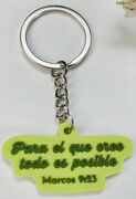 Para el que cree todo es posible - Llavero de caucho verde