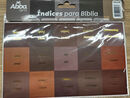 Índice para Biblias. Tonos marrones