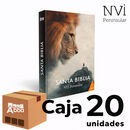 Caja 20 unidades Biblia NVI Peninsular LG Rústica León Edición misionera