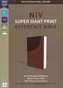 NIV Super-Giant Print Reference Bible--soft leather brown (inglés)