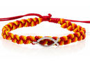 Pulsera algodón AKL con Ichtus naranja/rojo/amarillo (Nueva colección Luce y Comparte)
