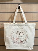 En Dios pongo mi confianza. Bolsa de algodón con cremallera