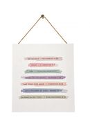 Sé paciente. Cuadro de madera con cordel