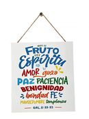 Fruto del Espíritu. Cuadro de madera con cordel