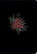 KJV Deluxe Reference Bible Super Giant Print, Black, Flower (inglés)