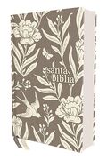 Biblia NVI 2022 Tamaño Compacto, Tela, Gris Floral sobre Tapa Dura