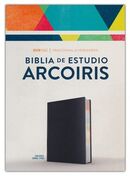 Biblia de estudio Arcoiris RVR60 imitación piel negro (Nueva edición)