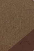Biblia RVR60 letra grande tamaño manual, café duotono, símil piel