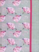 Biblia de apuntes RVR60 Tela Impresa Gris y Floreada