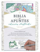Biblia de apuntes RVR60 - Edición ilustrada - Blanco en tela para colorear