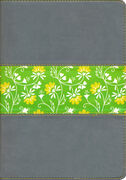 Biblia de estudio Diario Vivir NTV Piel italiana Gris/Verde