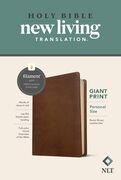 NLT Personal Size Giant Print Bible, LeatherLike, Rustic Brown