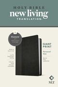 NLT Personal Size Giant Print Bible, LeatherLike, Black/Onyx