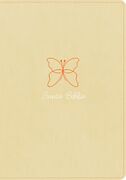 Biblia NTV Letra Grande edición cierre con referencias beige con mariposa naranja