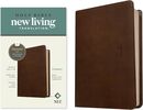 NLT Compact Bible, LeatherLike, Rustic Brown Cross