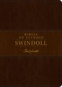 Biblia de estudio Swindoll NTV i/piel café/café con índice