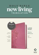 NLT Large Print Thinline Reference Bible, LeatherLike, Peony Pink