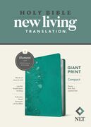 NLT Compact Giant Print Bible, LeatherLike, Peony Rich Teal
