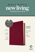 NLT Personal Size Giant Print Bible, LeatherLike, Aurora Cranberry