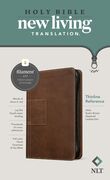 NLT Thinline Reference Zipper Bible, LeatherLike, Atlas Rustic Brown