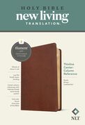 NLT Thinline Center-Column Reference Bible, LeatherLike, Rustic Brown