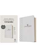 Biblia manual NTV, letra grande con Filament (SentiPiel, Blanco, Letra Roja)