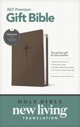Premium Gift Bible NLT, LeatherLike, Star Cross Taupe