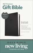Premium Gift Bible NLT, LeatherLike, Classic Black