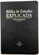 Biblia de estudio explicada RVR60 piel italiana Negro con índice