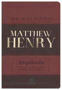 Biblia de estudio Matthew Henry i/piel marrón/marrón con índice