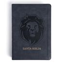 Biblia letra grande tamaño manual edición especial, ceniza, símil piel León