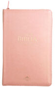 Biblia RVR60 Tamaño Manual Letra Grande i/piel ROSA CLARO con cierre (PLUS)