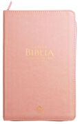 Biblia RVR60 Tamaño Manual Letra Grande i/piel ROSA CLARO con cierre/índice