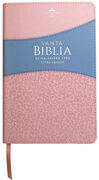 Biblia RVR60 Tamaño Manual Letra Grande i/piel ROSA/AZUL (Colección Banda)