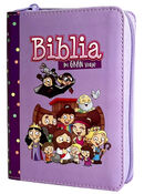 Biblia RVR60 Mi gran viaje bolsillo i/piel con cierre Lila