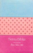 Biblia RVR60 tamaño manual Letra Grande i/piel Tricolor Azul/Rosa/Lila con índice/cierre