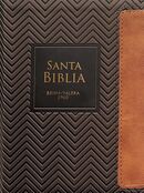 Biblia RVR60 Bolsillo i/piel Geométrico Café/Café con cierre/índice