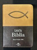 Biblia RVR60 tamaño bolsillo i/piel café/café ichtus