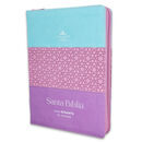 Biblia RVR60 Tamaño Gigante Letra 15 puntos i/piel Tricolor azul/rosa/lila con cierre e índice