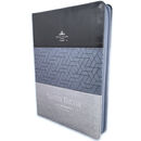 Biblia RVR60 Tamaño Gigante Letra 15 puntos i/piel Tricolor Negro/GRis Oscuro/Gris claro con cierre e índice