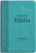 Biblia RVR60 Tamaño manual letra GIgante i/piel Turquesa