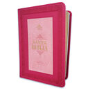 Biblia RVR60 Tamaño Compacto Letra Grande 12 puntos i/piel Frame rosa/rosa