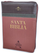 Biblia con Cierre Compacta 10 puntos RV1960, imit piel negro y café
