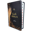 Biblia RVR60 Tamaño Manual Letra Grande 12 puntos i/piel Negro Trigo. Con índice