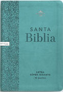 Biblia RVR60 Letra Súper Gigante i/piel Turquesa Floral 