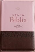 Biblia RVR60 Letra Súper Gigante i/piel Café/Rosa Mariposas con cierre/índice