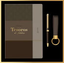 Agenda Tesoros de Sabiduría 2026 i/piel café/café pack con llavero y bolígrafo