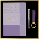 Agenda Tesoros de Sabiduría 2026 i/piel lila/lila pack con llavero y bolígrafo