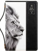 Biblia RVR60 Tamaño manual con broche y asa. León de Judá