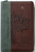 Biblia RVR60 tamaño manual letra Gigante Café/café con cierre: Olivo